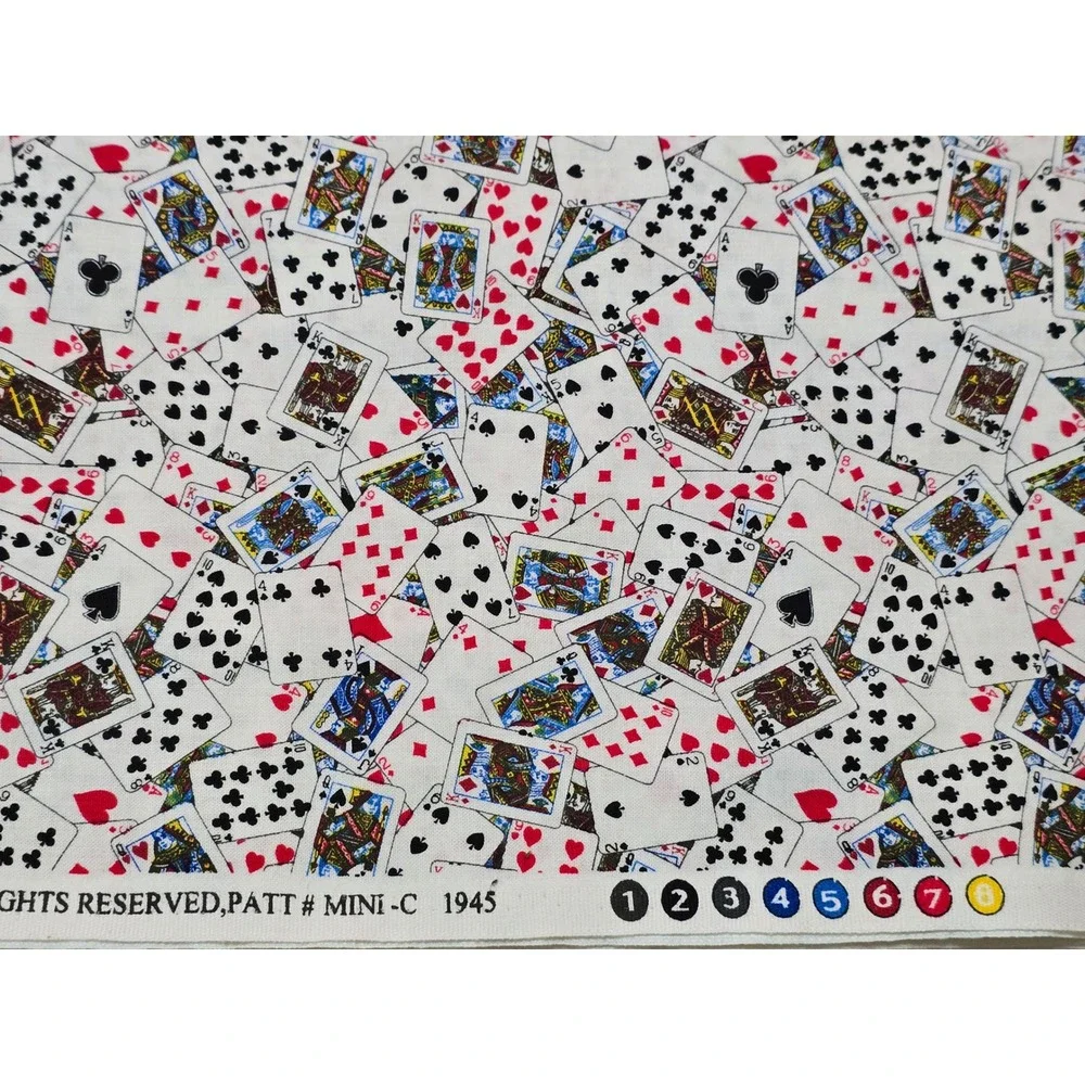 Timeless Treasures Playing Cards Fabric Soho Cotton New MINI-14 continuous yards